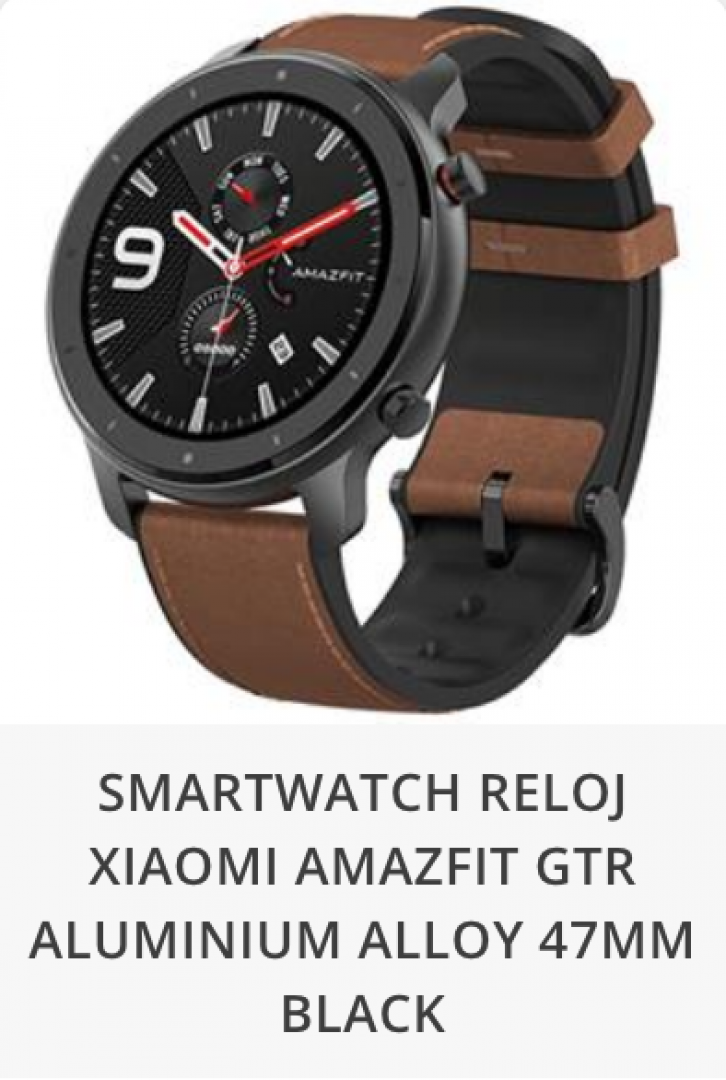 Informática Smartwatch Reloj Xiaomi Amazfit GTR Blac mm Portal de Comercio de la ciudad de